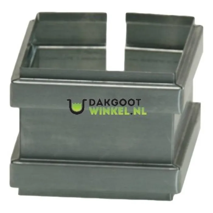 Dubbele overschuifwrong 80x80 vierkant. zink