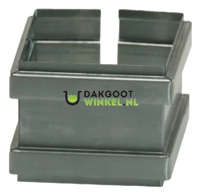 Rheinzink Zinken dubbele overschuifwrong 80x80 mm vierkant (NedZink)