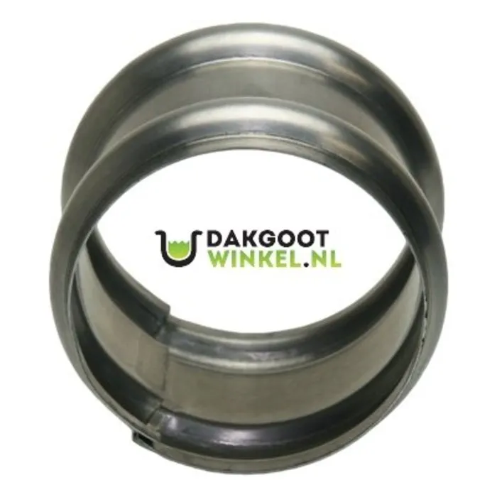Nedzink Zinken dubbele overschuifwrong 100 mm rond (NedZink)