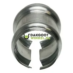 Nedzink Zinken dubbele overschuifwrong 100 mm rond (NedZink)