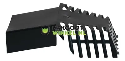 Bladvanger PE zwart 60x100 mm - voor plat dak