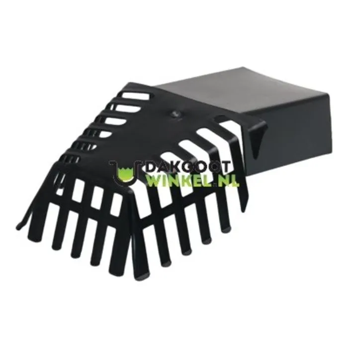 Bladvanger PE - zwart. 60x100mm