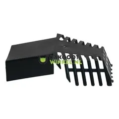 Bladvanger PE zwart 60x80 mm - voor plat dak