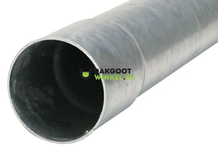 Dakgootwinkel.nl Stalen ondereind (regenpijp) verzinkt 100 mm - 1 meter