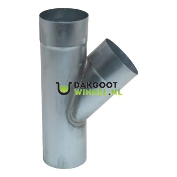 T-stuk zink 100 mm rond 45 graden