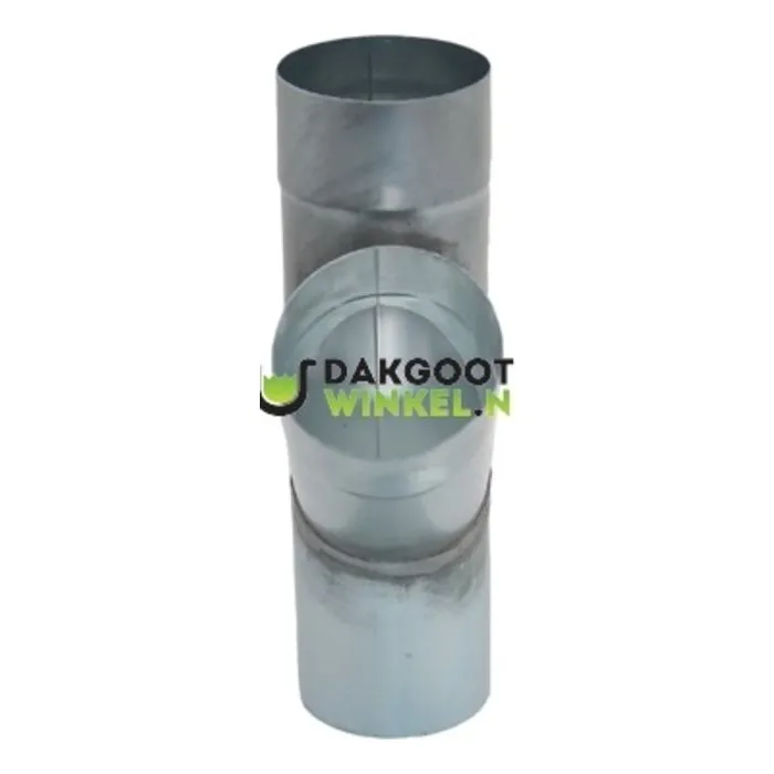 T-stuk zink 100 mm rond 45 graden