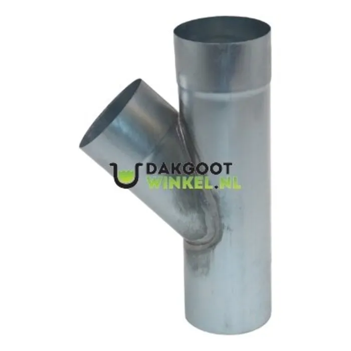 T-stuk zink 100 mm rond 45 graden