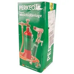 Perkeo PERKEO soldeerbout set PRO compleet - fles, ventiel, slang, handgreep, windkap open, branderkop en koperen bout 500 gram